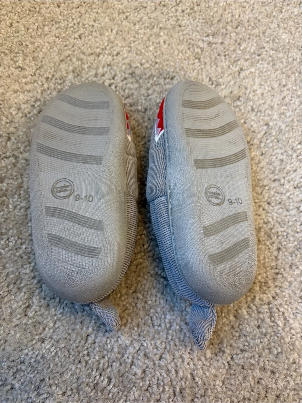 Kids Grey Shark Slip-On Shoes from Wonder Nation - Size 9/10